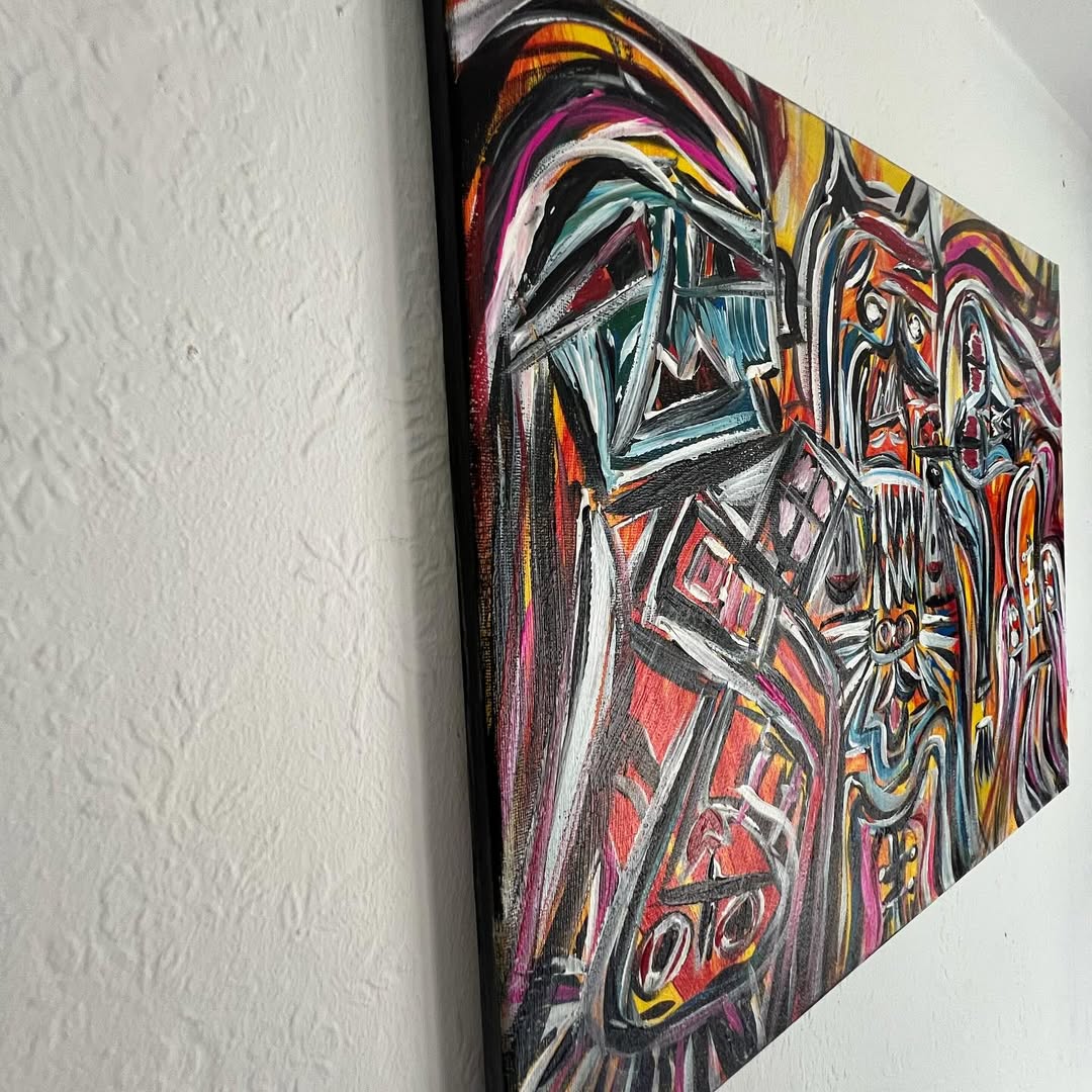 Ghost House — Original Acrylic Painting on Canvas (50×40 cm)